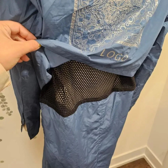 KORAL Eve Rincosa Blue Hooded Rain Jacket Size S - Picture 9 of 12